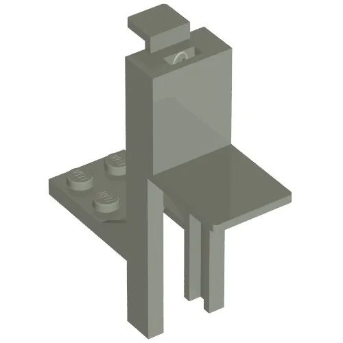 Forklift Mast and Carriage 2 x 2 Plate and Light Gray Fork [Complete Assembly]