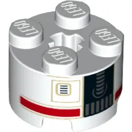 Brick Round 2 x 2 with DD-BD Droid print