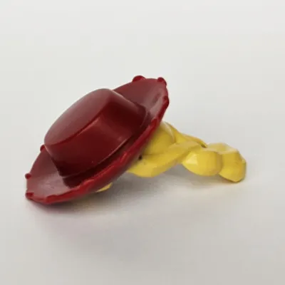 Hair and Hat, Cowboy, with Ponytail Bright Light Yellow Print