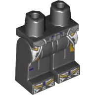 Hips and Black Legs with Dark Purple/White/Yellow Black Panther Armor print