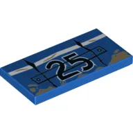 Tile 2 x 4 with Car Door and 25 print