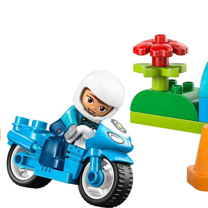 Blue Police Motorcycle