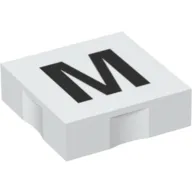 Duplo Tile 2 x 2 with Capital 'M' Print
