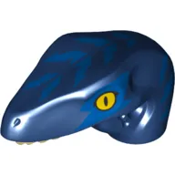 Animal Body Part, Dinosaur, Raptor Head with Yellow Eyes, Blue Stripes
