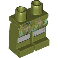 Hips and Olive Green Legs with Dark Tan/Sand Green Camouflage, Light Bluish Grey Knees print