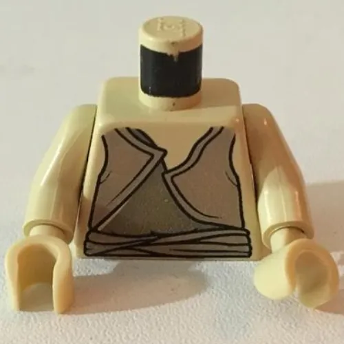 Torso Vest, Dark Gray with Belt over Dark Tan Undershirt Print (Gungan), Tan Arms, Tan Hands