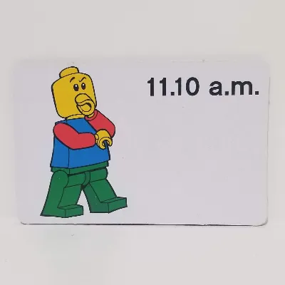 Activity Card, Time-Teaching 12-Hour Clock 11.10 a.m.