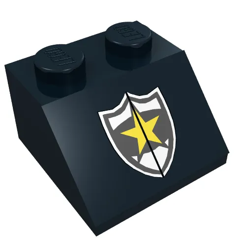 Slope 45° 2 x 2 with Police Yellow Star Badge Print