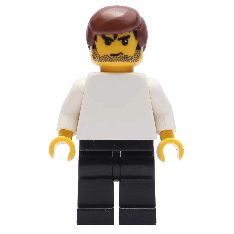 Soccer Player White Plain Torso, Black Legs 5