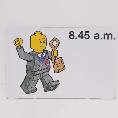 Activity Card, Time-Teaching 12-Hour Clock 8.45 a.m.