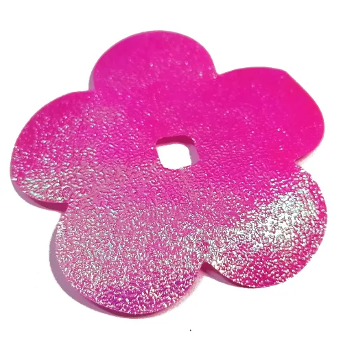 Clikits Icon Accent, Flower, Foil 7 1/2 x 7 1/2, 5 Petals with Textured Surface
