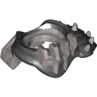 Minifig Neckwear Shoulder Guard with Flat Silver Spikes print