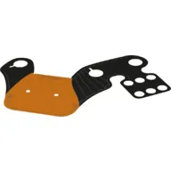 Large Figure Cape, Pauldron, 3 Large Holes and 6 Small Holes and Black and Orange Print