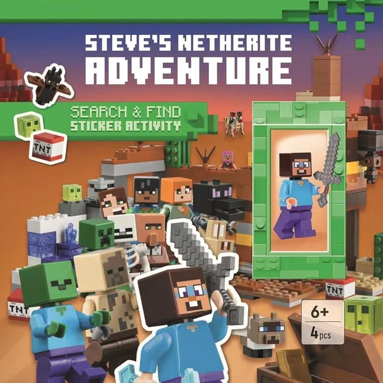 Minecraft: Steve's Netherite Adventure: Search & Find Sticker Activity