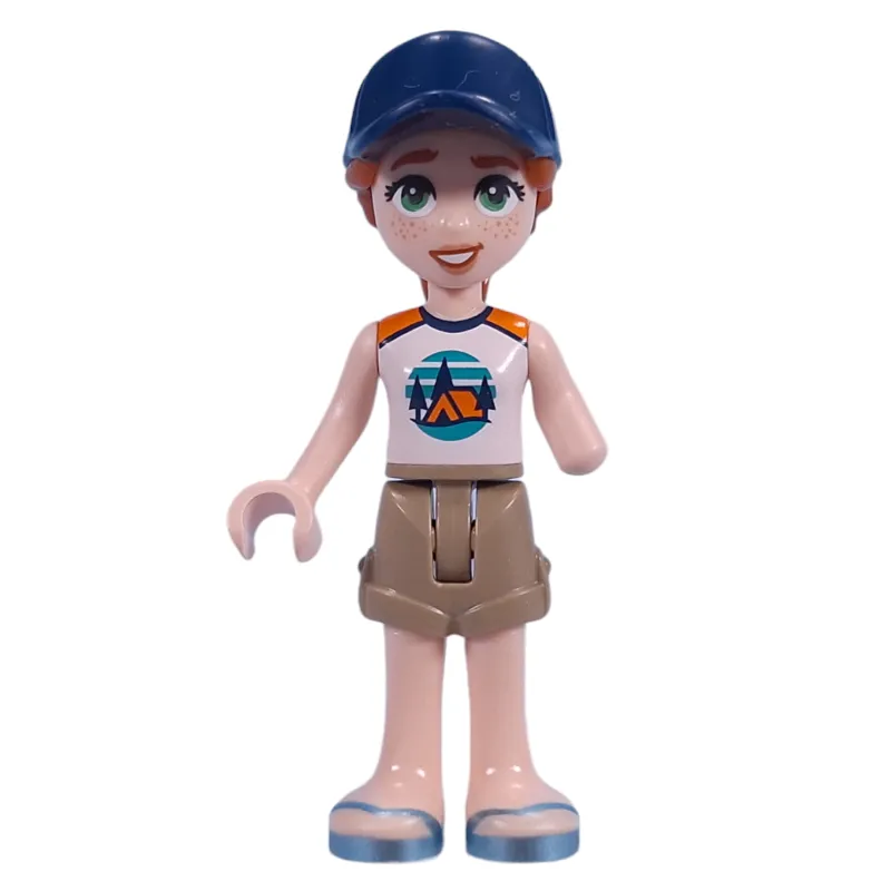 Autumn - Adventure Camp, Dark Tan Shorts, Dark Blue Cap