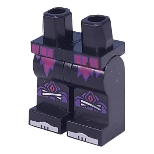 Hips and Black Legs with Dark Purple/Magenta Coattails, Silver/Dark Purple Kneecaps print