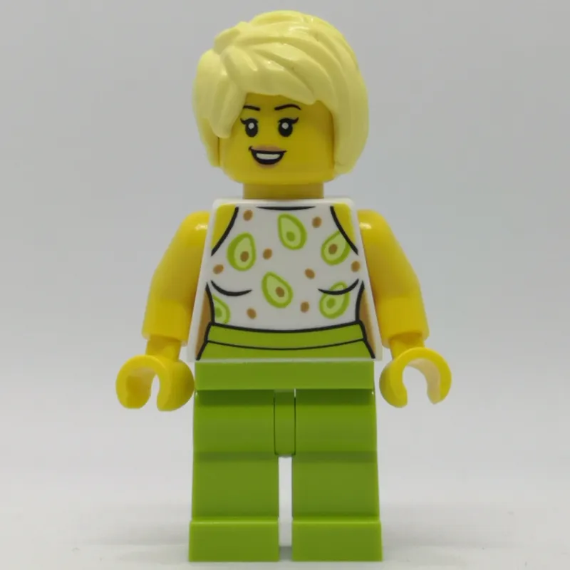 White Torso, Lime Legs, Tan Hair