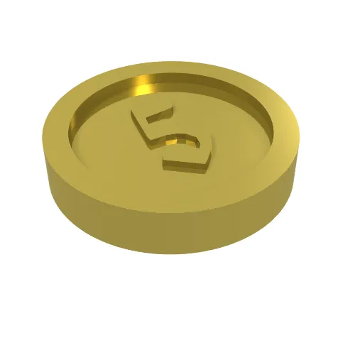 Money / Coin with "5" Gothic Type