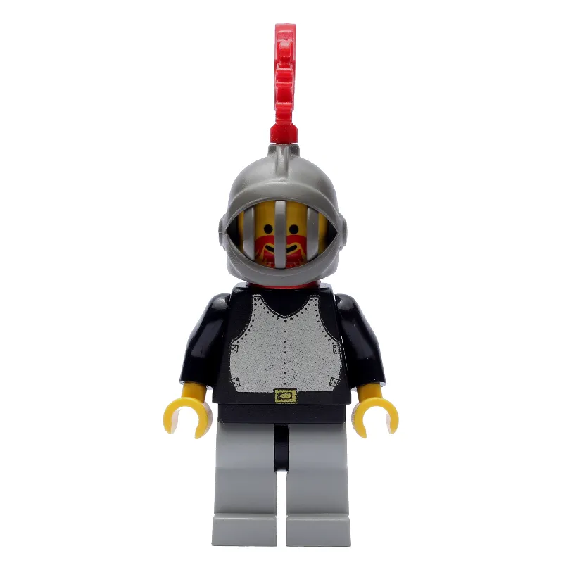 Knight (Breastplate on Black) - Light Gray Legs