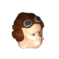 Minifig Head Special, Kuiil with Reddish Brown Hat print