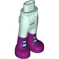 Minidoll Hips and Trousers with Back Pockets with Magenta Boots with Dark Blue and White Fasteners Print