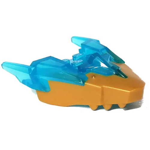 Creature Body Part, Dragon Head with Trans-Light Blue Horns Pattern