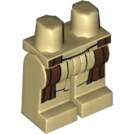 Hips and Tan Legs with Reddish Brown Jedi Robe Print