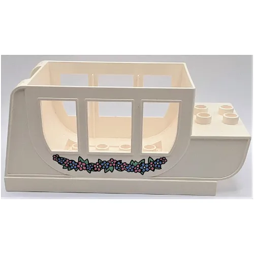 Duplo Horse Carriage Body with Flowers Print