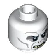 Minifig Head Voldemort, Cheek Lines, Deep Black Eyes, Nostrils, Grin Showing Teeth Print
