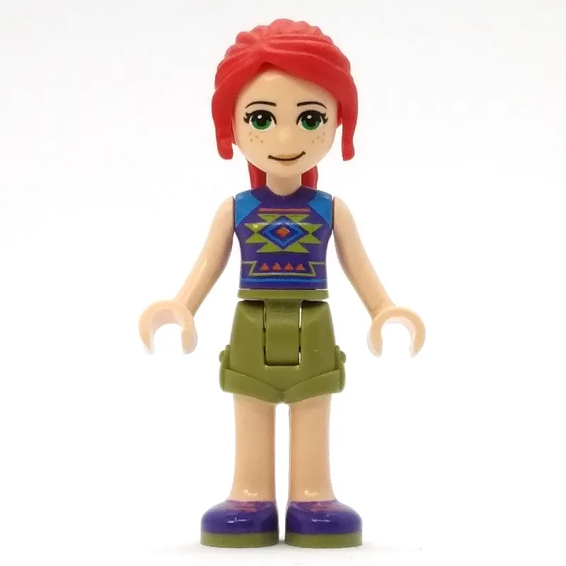 Mia - Dark Purple Top, Olive Green Skirt