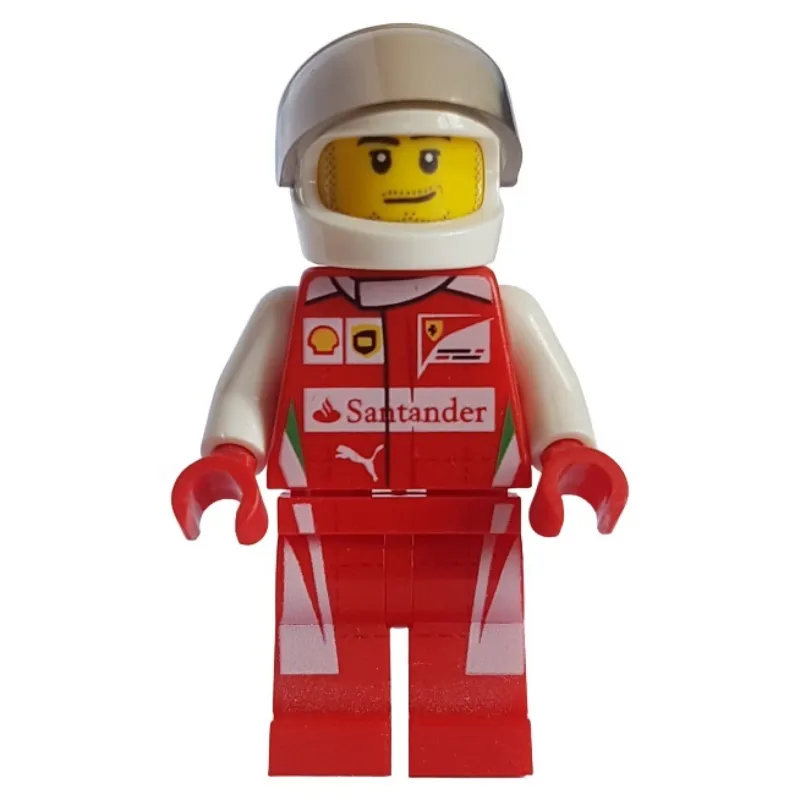Race Driver, Red Torso, Red Legs, White Helmet, Ferrari 1