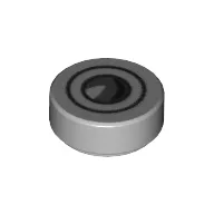 Tile Round 1 x 1 with Headlight Print