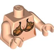 Torso Gold Bikini Print (Princess Leia Slave), Light Nougat Arms and Hands