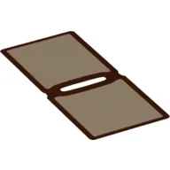 Neckwear Poncho, Square, Wide Hole and Reddish Brown Border Print