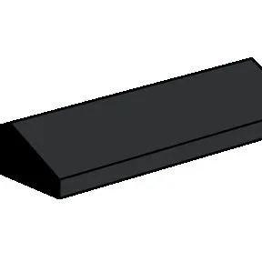 2 x 4 Ridge Roof Tile Low Sloped Black