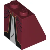 Slope 65° 2 x 2 x 2 with Bottom Tube with White Inset with Black and Gold Trim Dress Print