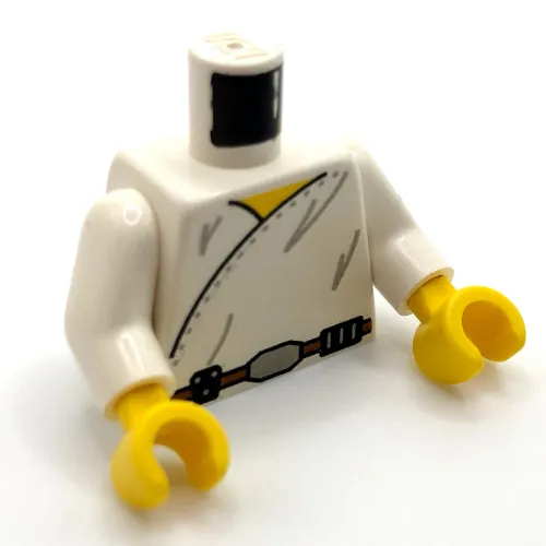 Torso Wrap-Around Tunic and Utility Belt Print, White Arms, Yellow Hands