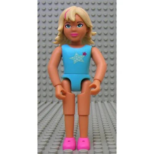 Belville Figure Fixed Elbows, Child, Female, Light Yellow Hair, Blue Eyes, Light Blue Swimsuit and Stars Print