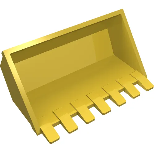 Construction Vehicle Bucket 7 Teeth 3 x 6 with Digger Bucket Arm Connection