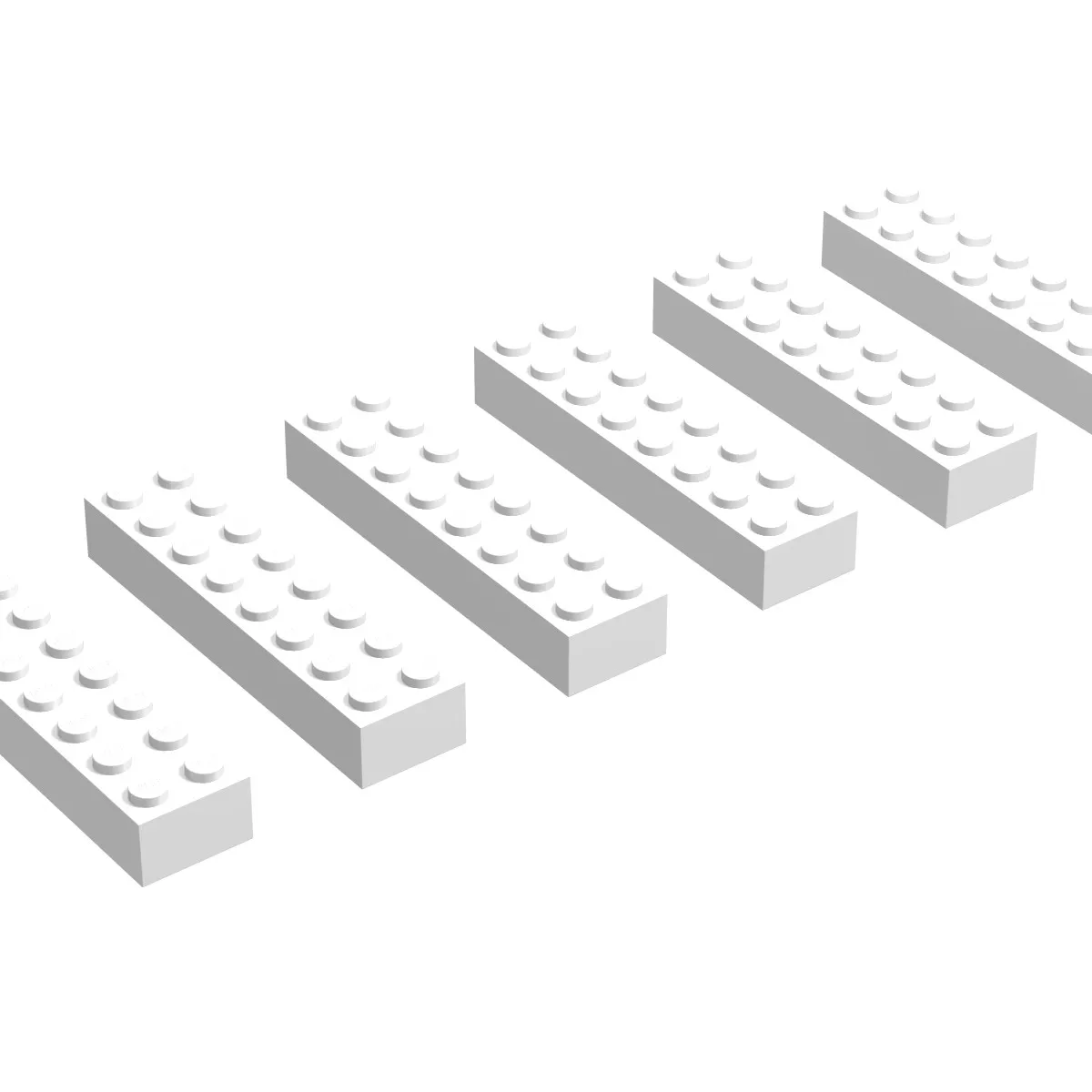 2 x 8 Bricks, White (EUR/UK/AUS)