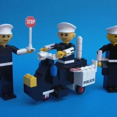 Police Officers and Motorcycle