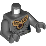 Torso Armor, Large Gold Collar Print (Geonosian Zombie), Dark Bluish Gray Arms, Dark Bluish Gray Hands