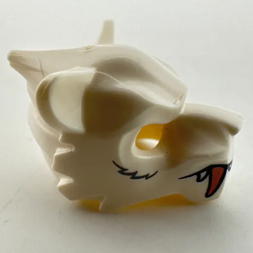 Mask Tiger with White and Copper Fangs, Light Bluish Gray Lines Print