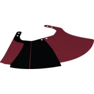 Large Figure Skirt, 6 Holes and Black Print