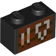 Brick 1 x 2 with Pixelated Tools on Wood print