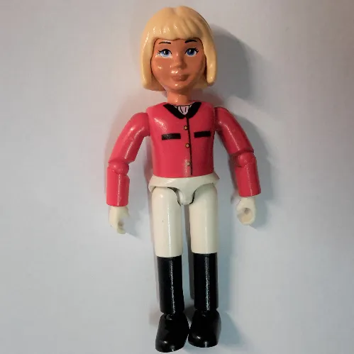 Belville Figure Articulated Elbows, Child, Female, Light Yellow Hair, White Shorts, Red Shirt