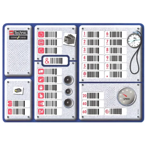Activity Card, Code Pilot Bar Code Sheet, Laminated, Dual Sided