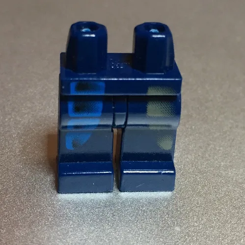 Hips and Dark Blue Legs with Dark Gray and Blue Pockets Print