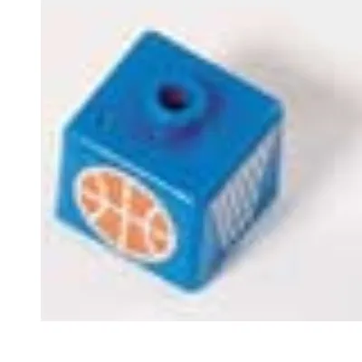 Pen Bead, Square with Basketball and Hoop Print