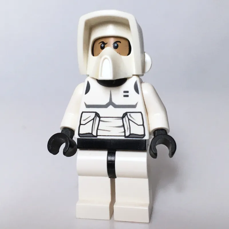 Scout Trooper, Printed Black Head, White Legs
